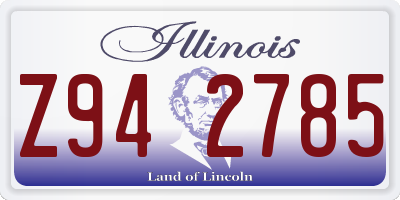 IL license plate Z942785