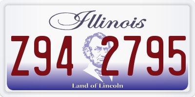 IL license plate Z942795