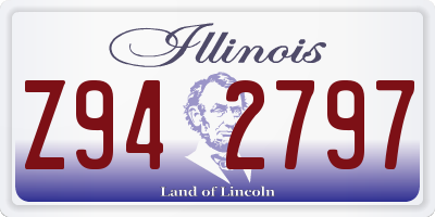 IL license plate Z942797