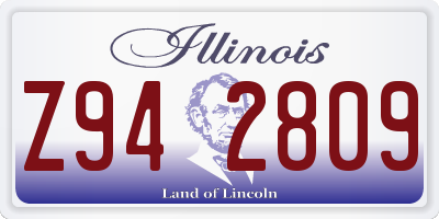 IL license plate Z942809