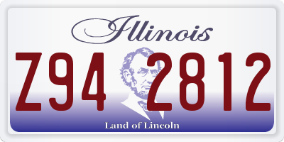 IL license plate Z942812