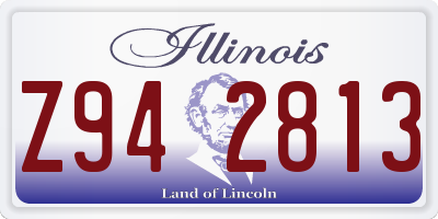 IL license plate Z942813