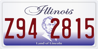 IL license plate Z942815