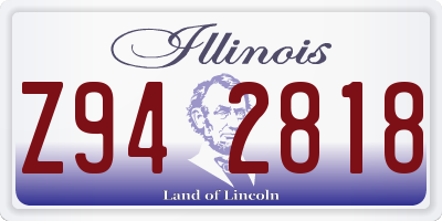 IL license plate Z942818