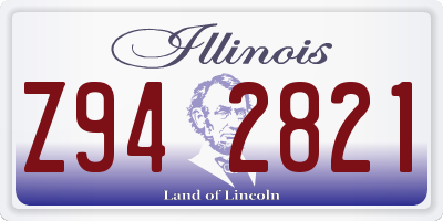 IL license plate Z942821