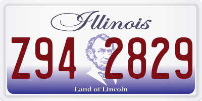 IL license plate Z942829
