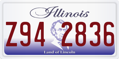 IL license plate Z942836