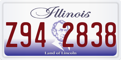 IL license plate Z942838
