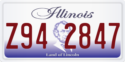 IL license plate Z942847