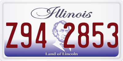 IL license plate Z942853