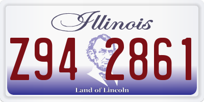 IL license plate Z942861