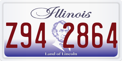 IL license plate Z942864