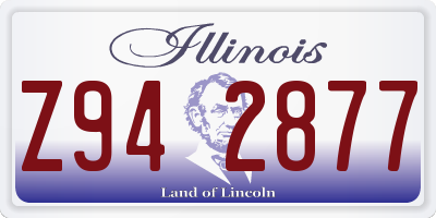 IL license plate Z942877