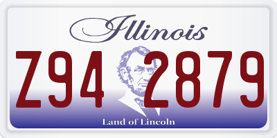 IL license plate Z942879