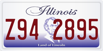 IL license plate Z942895