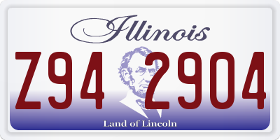 IL license plate Z942904