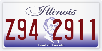 IL license plate Z942911