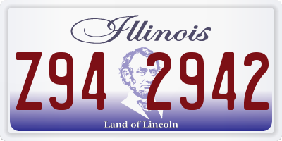 IL license plate Z942942