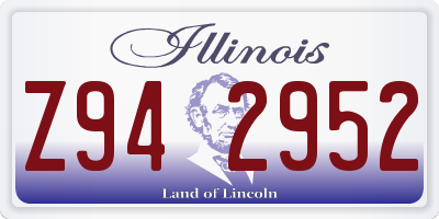IL license plate Z942952