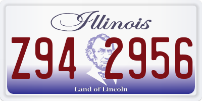 IL license plate Z942956