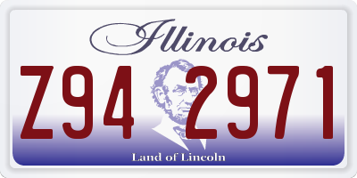 IL license plate Z942971