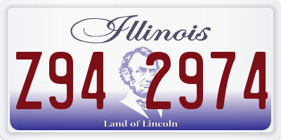 IL license plate Z942974