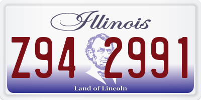 IL license plate Z942991