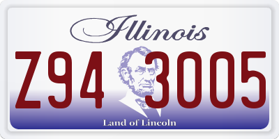 IL license plate Z943005