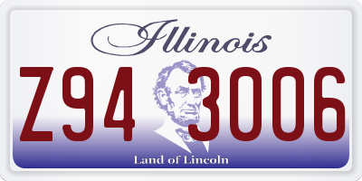IL license plate Z943006