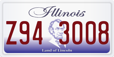 IL license plate Z943008
