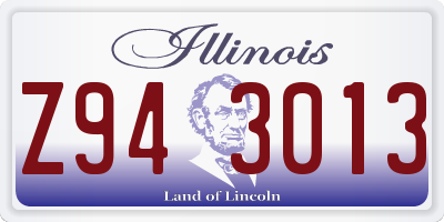 IL license plate Z943013