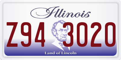 IL license plate Z943020