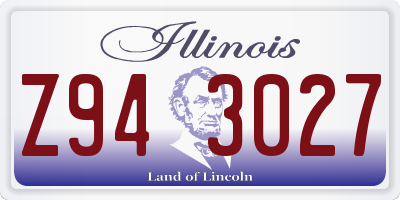 IL license plate Z943027