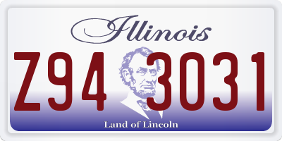 IL license plate Z943031