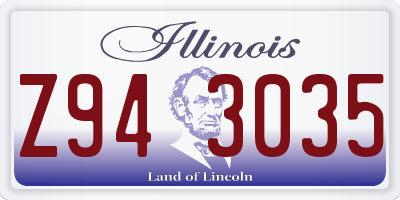IL license plate Z943035