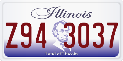 IL license plate Z943037