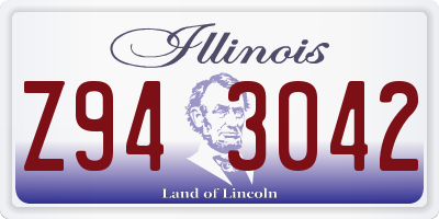 IL license plate Z943042