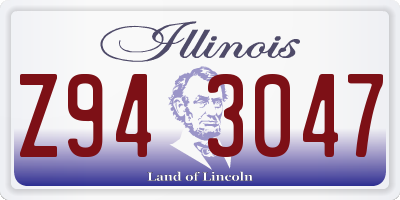 IL license plate Z943047