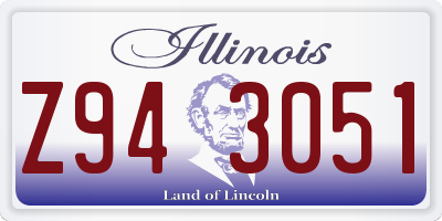 IL license plate Z943051