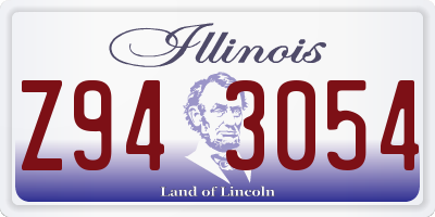 IL license plate Z943054