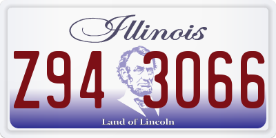 IL license plate Z943066