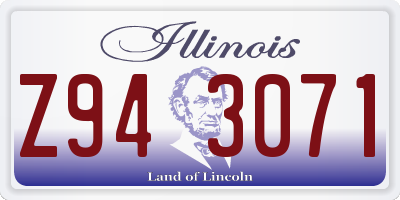 IL license plate Z943071