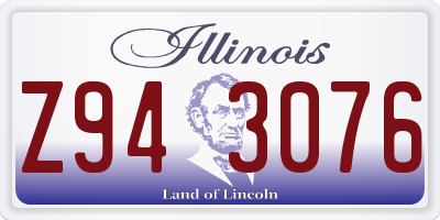 IL license plate Z943076