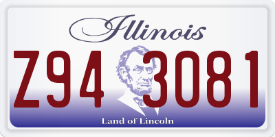 IL license plate Z943081