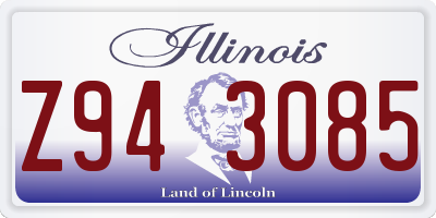 IL license plate Z943085