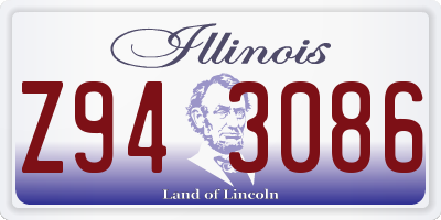IL license plate Z943086