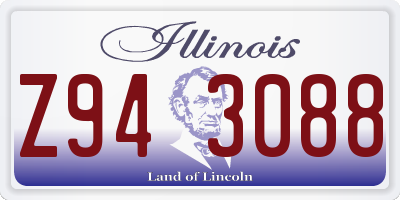 IL license plate Z943088