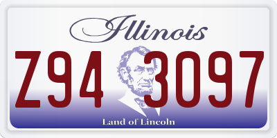 IL license plate Z943097