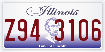 IL license plate Z943106