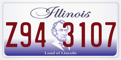 IL license plate Z943107